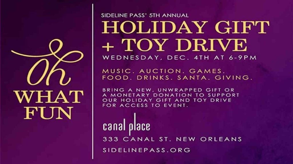 Sideline pass Toy Drive - New Orleans Local