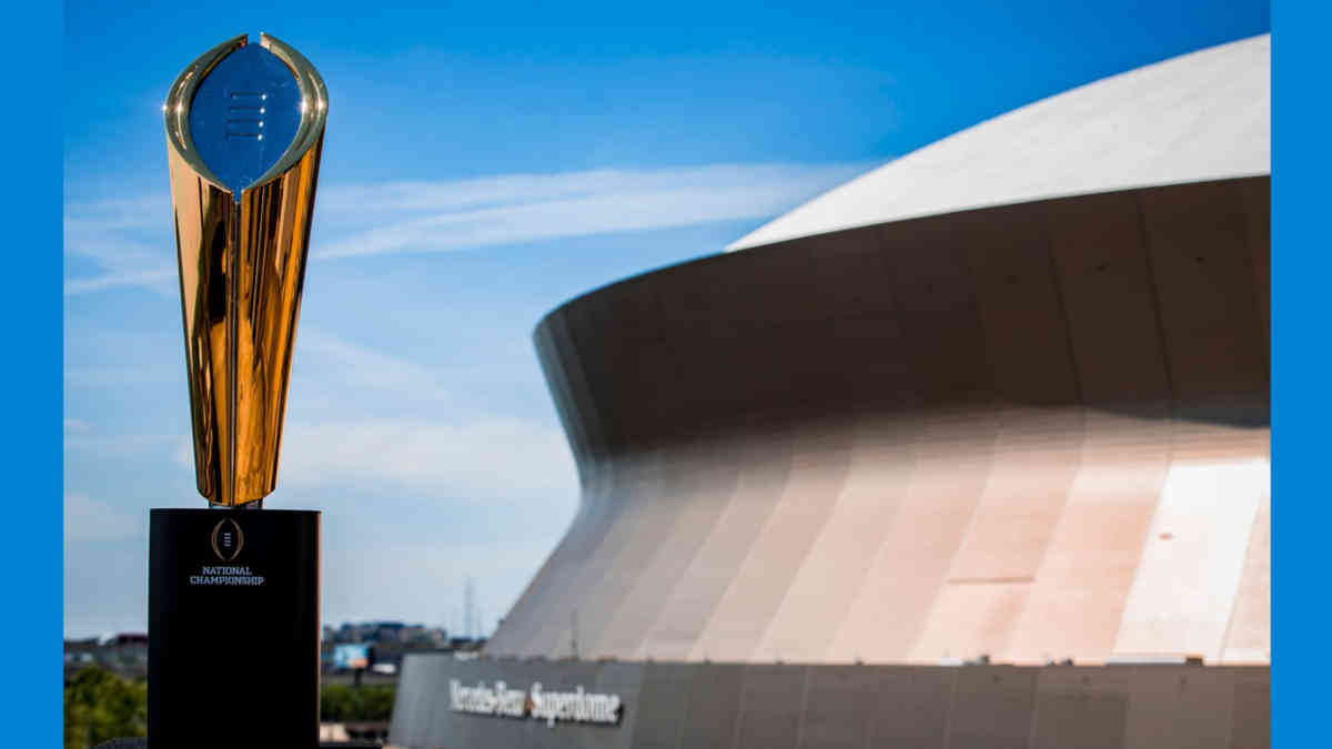 The CFP National Championship Trophy comes to THNOC