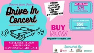 Crime Stoppers Drive In Concert
