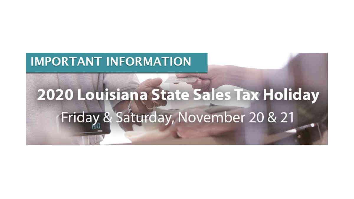 2020 Louisiana Sales Tax Holiday