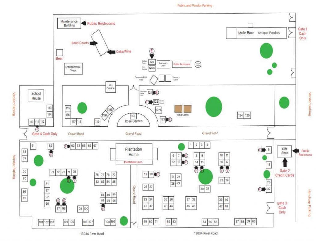 48th annual fall event - destrehan plantation map