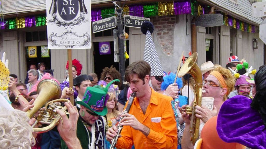 Mardi Gras 2021 - Crowd At Bourbon Street