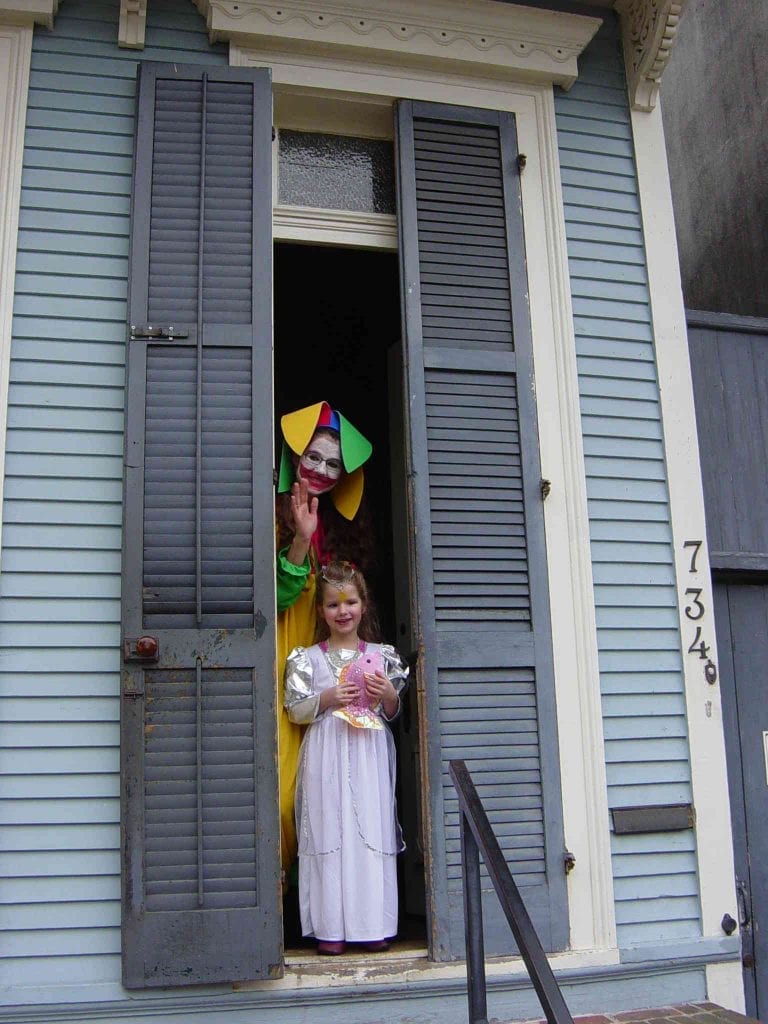 Mardi Gras 2021 With Girl In Costume French Quarter